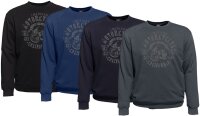 Übergrößen Sweatshirt AHORN SPORTSWEAR Live to Ride grau 3 Farben 3XL-10XL