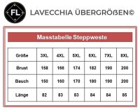 Übergrössen Steppweste LAVECCHIA Schwarz LV-702, 5XL-8XL