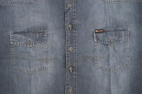 Übergrößen Herren Jeans Hemd KAMRO Grau 4XL-12XL