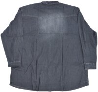 Übergrößen Herren Jeans Hemd KAMRO Grau 4XL-12XL