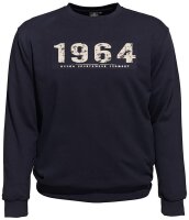 Übergrößen Sweatshirt AHORN SPORTSWEAR Vintage Number beige 3 Farben 3XL-10XL