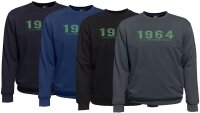 Übergrößen Sweatshirt AHORN SPORTSWEAR Vintage Number rauchgrün 3 Farben 3XL-10XL