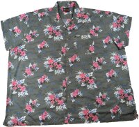 KAMRO Übergrößen Herren-Hawaiihemd Khaki/Rosa/Beige 10XL