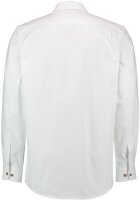 OS Trachten Übergrößen Langarmhemd Weiß mit 2x2 Biesen 3XL-6XL