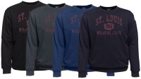 Übergrößen Sweatshirt AHORN SPORTSWEAR St. Louis weinrot 4 Farben 3XL-10XL