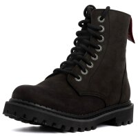 ANGRY ITCH 08-Loch LIGHT Stiefel Schwarz Vintage-Leder...