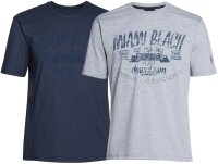 Übergrößen Schickes T-Shirt AHORN SPORTSWEAR 2 Farben Druck "Miami Beach"