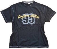 Übergrößen Aufwendiges Designer T-Shirt HONEYMOON Daytona schwarz 4XL und 5XL