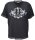 Übergrößen Designer T-Shirt HONEYMOON schwarz Wappen Metallnieten 4XL bis 10XL