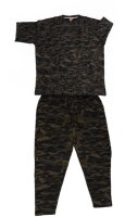 Übergrößen Schicker Jogginganzug HONEYMOON Camouflage T-Shirt 3XL-15XL