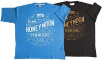 Übergrößen Designer T-Shirt HONEYMOON "Vintage" 2 Farben 3XL -15XL