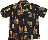 Übergrößen Kurzarm Hawaii Hemd KAMRO 15852 Beer Kokosknöpfe 9XL-12XL