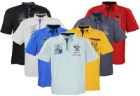 Übergrössen Hippes Polo-Shirt Kurzarm LAVECCHIA 8 Farben 3101