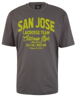 Übergrößen T-Shirt AHORN SPORTSWEAR Druck San Jose lime steel grey 9XL, 10XL