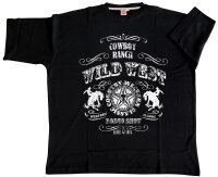 Übergrößen Designer T-Shirt HONEYMOON "Wild West" 3XL bis 15XL