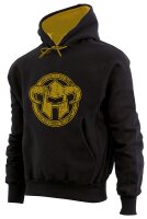 Übergrößen Designer Sweatshirt HONEYMOON Kingdom schwarz/gelb 5XL bis 12XL