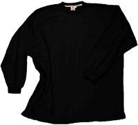 Übergrößen Basic Sweatshirt Honeymoon Schwarz ohne Bündchen unten