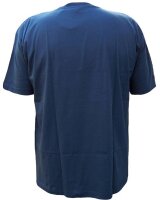 Übergrößen Tolles Basic T-Shirt mit Rundhals RAMMBOCK Navy mit Stickerei 6XL