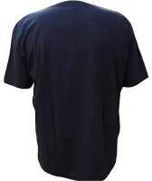 Übergrößen Tolles Basic T-Shirt RAMMBOCK Schwarz mit Stickerei V-Neck 10XL