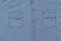 Übergrößen Kurzarm-Herrenhemd KAMRO Blaugrau zart gemustert 3XL-8XL