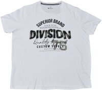 Übergrößen T-Shirt Division Weiß...