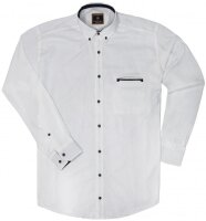 Übergrössen Schickes Herren Hemd LAVECCHIA LV-4040 Weiß mit Applikationen