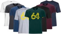 Übergrößen T-Shirt AHORN SPORTSWEAR 8 Farben Number 64 gelb 3XL-10XL