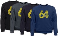 Übergrößen Sweatshirt AHORN SPORTSWEAR Number 64 gelb 4 Farben