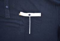 Übergrößen Tolles KAMRO Poloshirt Piqué Schwarz/Weiß mit Brusttasche 3XL-12XL