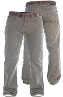 Übergrößen Jeans D555 by Duke Clothing London BRIAN braun W42-W44, L32-L34