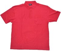 Übergrößen Tolles Basic Poloshirt Piqué DOWNLOAD Rot Brusttasche 3XL-6XL
