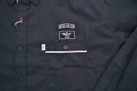 Übergrößen Herrenhemd von KAMRO Schwarz Rückenprint 3XL-10XL