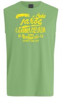 Übergrößen Tanktop AHORN SPORTSWEAR Druck Lake Tahoe gelb Opaline Green 3XL-10XL