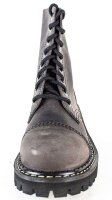 ANGRY ITCH-8-Loch Vintage Dunkelbraun Ranger Armee Leder Stiefel Stahlkappe  EU36-48