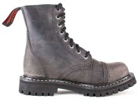 ANGRY ITCH-8-Loch Vintage Dunkelbraun Ranger Leder Stiefel Stahlkappe  EU36-48