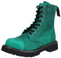 ANGRY ITCH-8-Loch Vintage Emerald Ranger Armee Leder Stiefel Stahlkappe  EU36-48