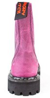 ANGRY ITCH-8-Loch Vintage Pink Ranger Armee Leder Stiefel Stahlkappe  EU36-48