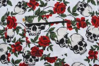 Übergrößen Kurzarm-Herrenhemd KAMRO Skull and Roses 8XL-14XL
