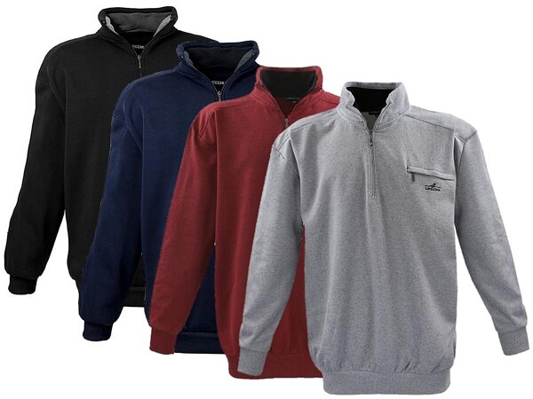 Übergrössen Sweatshirt mit Troyerkragen und Zipper LAVECCHIA in 4 Farben LV-2100