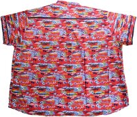 Übergrößen Kurzarm-Herren-Hawaiihemd KAMRO Rot/Bunt 8XL-14XL