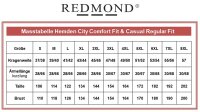 REDMOND Übergrößen Kurzarmhemd Weiß/Blau/Rot gepunktet 2XL-8XL Comfort Fit