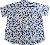 KAMRO Übergrößen Kurzarmhemd Piqué weiß/blau 5XL-14XL