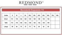 REDMOND Übergrößen Steppweste 5 Farben 2XL-6XL Regular Fit