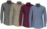 REDMOND Übergrößen Langarmhemd 4 Farben 2XL-6XL Comfort Fit